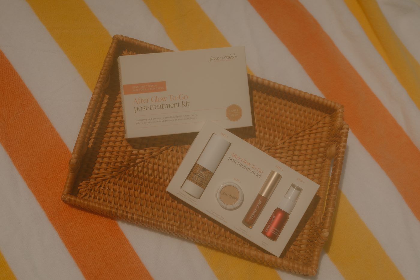 Jane Iredale post-treatment skincare kit used at Aura Aesthetics